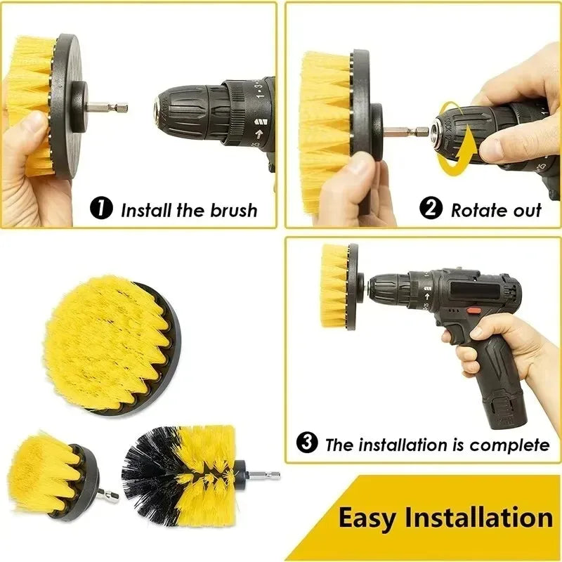 Electric Drill Brush Kit